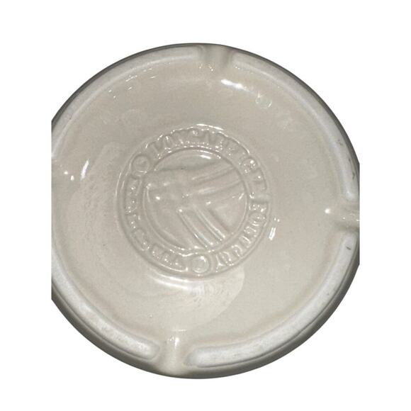 Longaberger Woven Traditions Heritage Ceramic Crock Ivory Base green accents USA - Picture 3 of 6